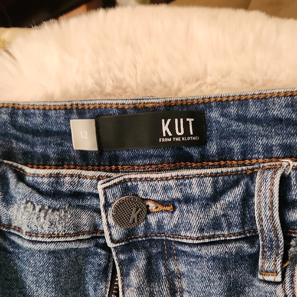 Kut from the Kloth Blue Distressed Jeans-Size 12 - Picture 2 of 5